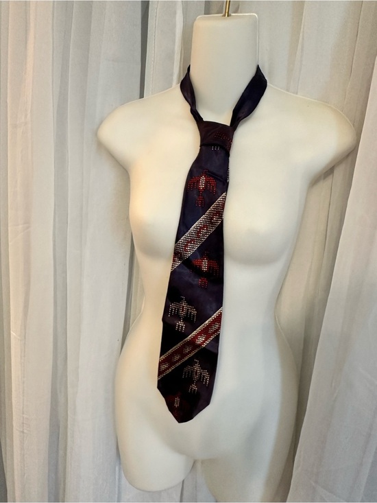 Other - Vintage Classic Black Silk Patterned Men's Tie